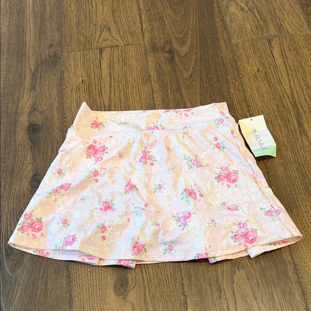Altar'd State Pink Floral Mini Skirt